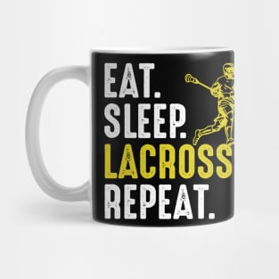 Eat Sleep Lacrosse Repeat Funny Lacrosse Player Mug